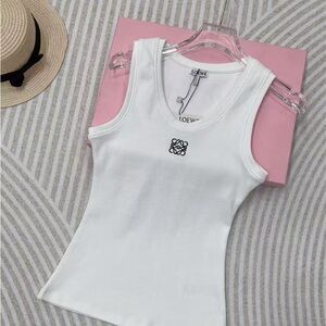 Loewe White Tank Top with Logo